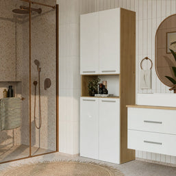 NEL - meuble de salle de bain 2 tiroirs 80cm
