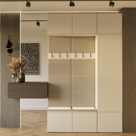 HAGA III 1 SZ2W- Ensemble d’entrée avec 1 armoire + 2 porte-manteaux 6 crochets