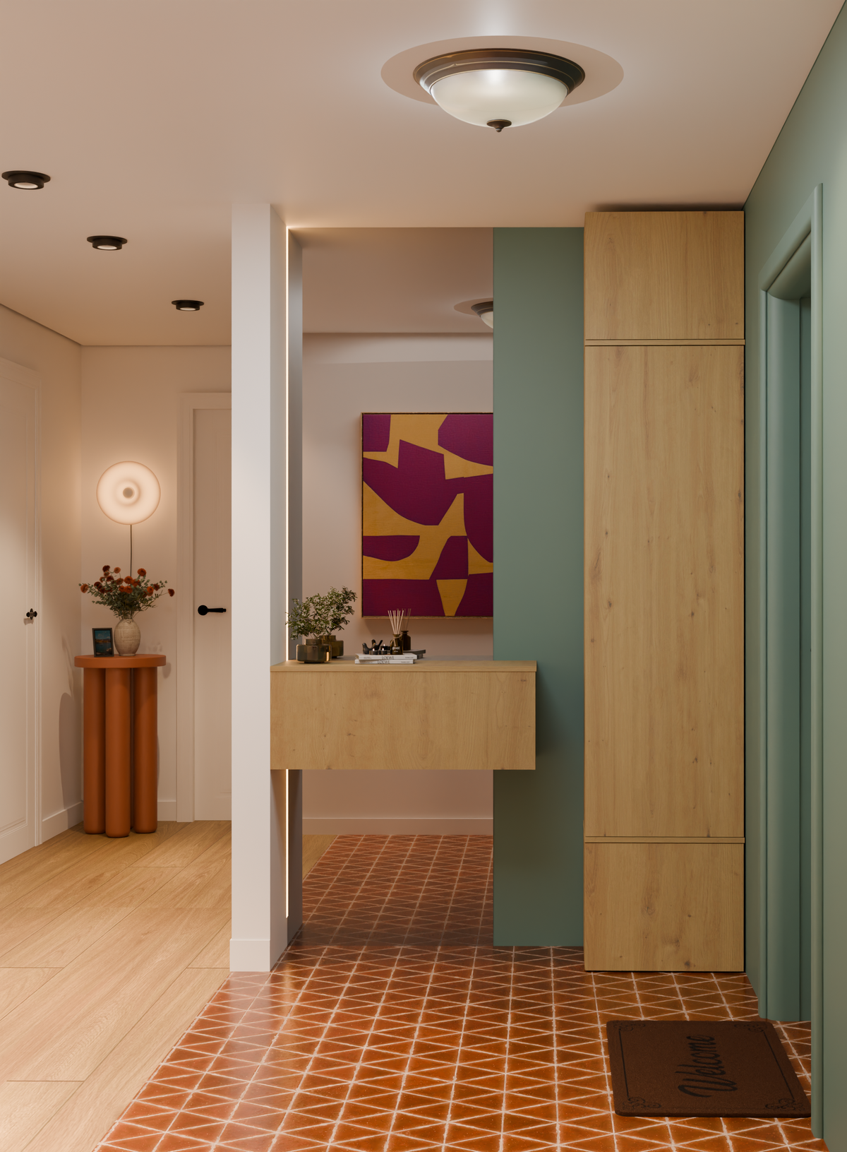 HAGA 1 SZ - Armoire d'entrée ou couloir à 3 portes
