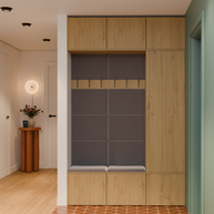 HAGA III 1 SZ2W- Ensemble d’entrée avec 1 armoire + 2 porte-manteaux 6 crochets