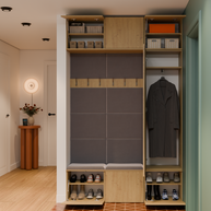 HAGA III 1 SZ2W- Ensemble d’entrée avec 1 armoire + 2 porte-manteaux 6 crochets