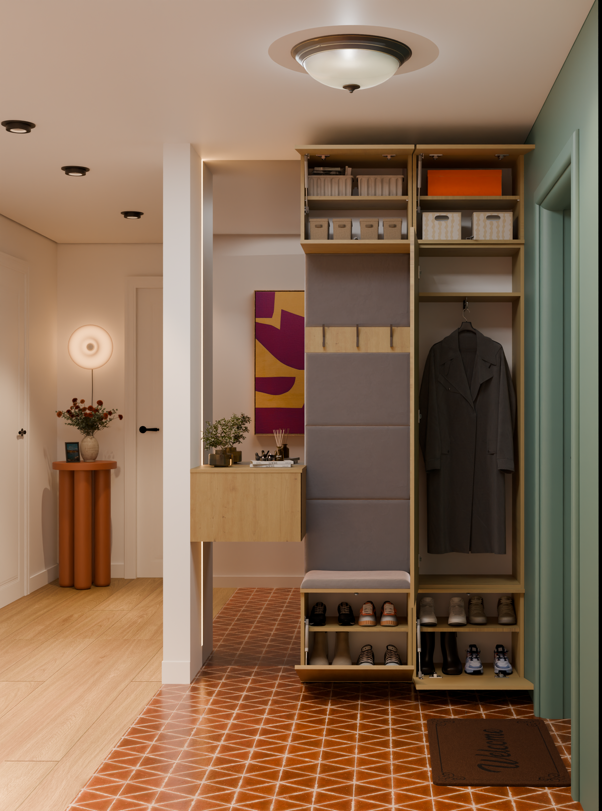 HAGA II 1SZ1W - Armoire avec cintre et siège