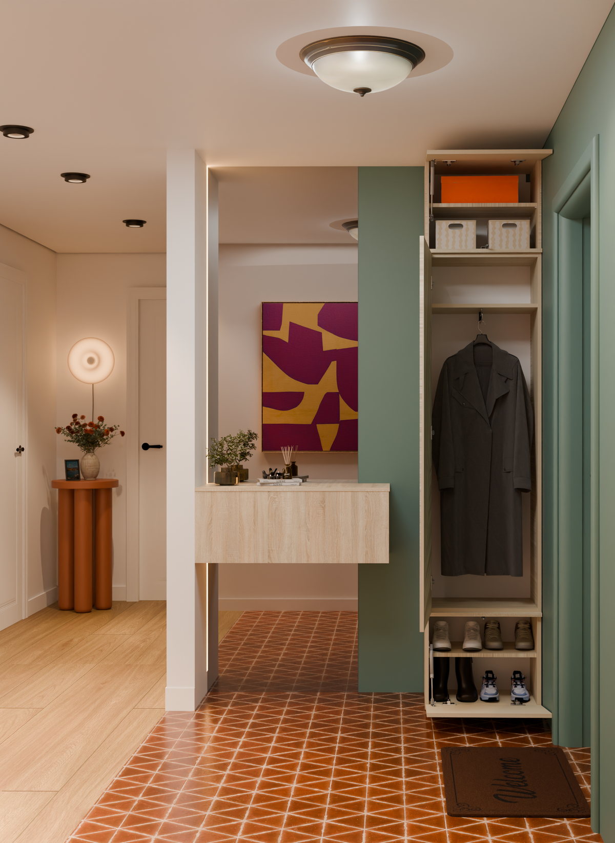 HAGA 1 SZ - Armoire d'entrée ou couloir à 3 portes