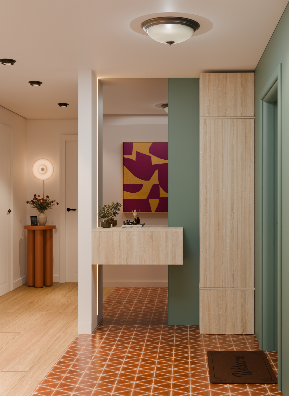 HAGA 1 SZ - Armoire d'entrée ou couloir à 3 portes