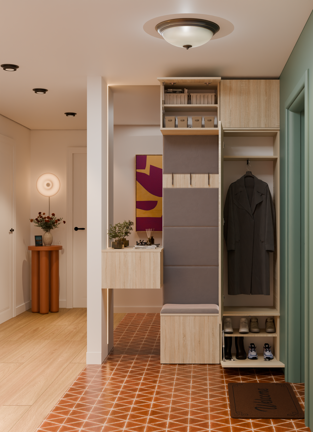 HAGA II 1SZ1W - Armoire avec cintre et siège