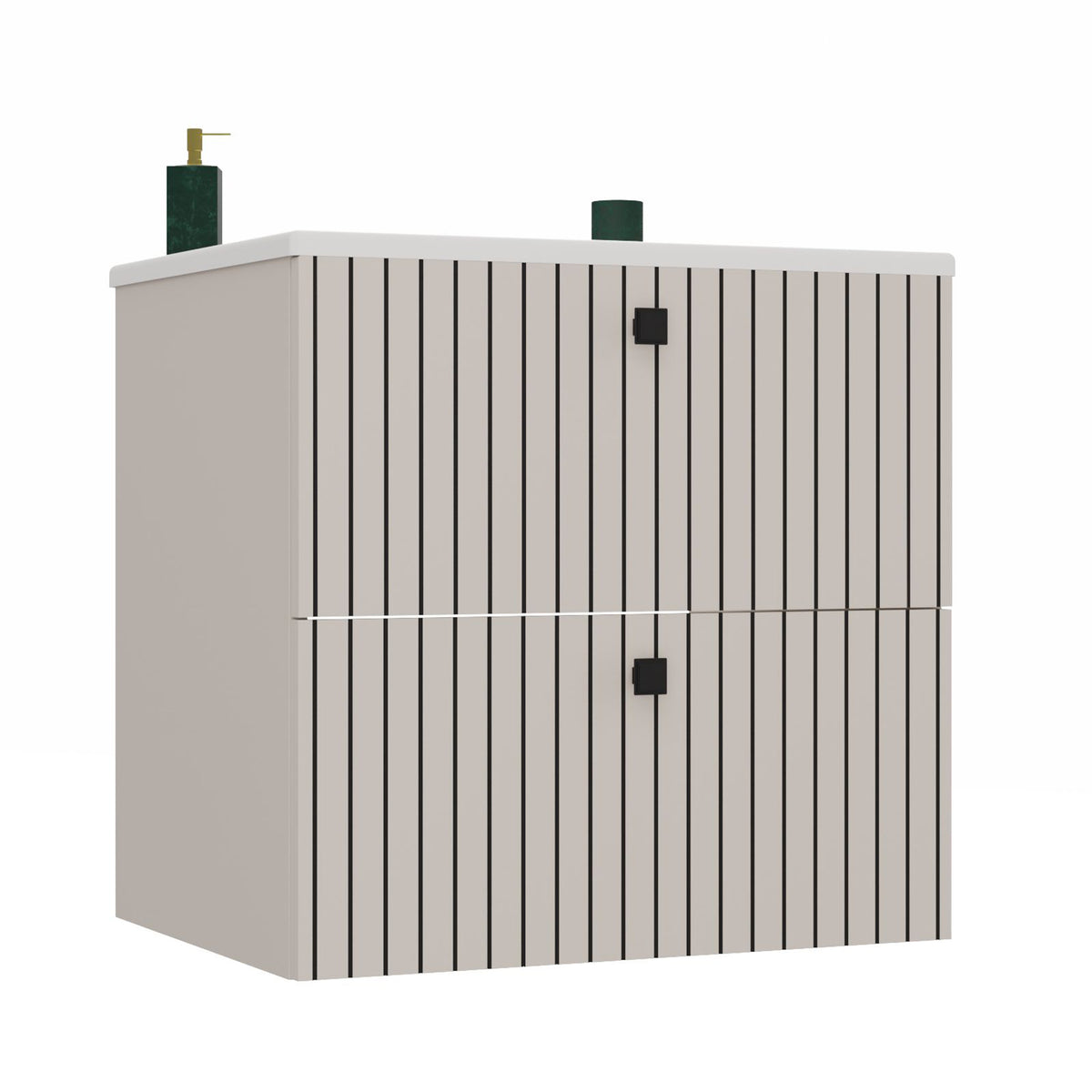 TIGO - meuble de salle de bain 2 tiroirs avec vasque