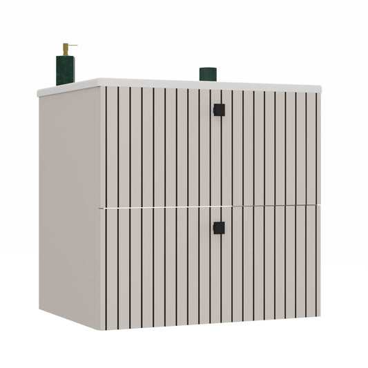 TIGO - meuble de salle de bain 2 tiroirs avec vasque