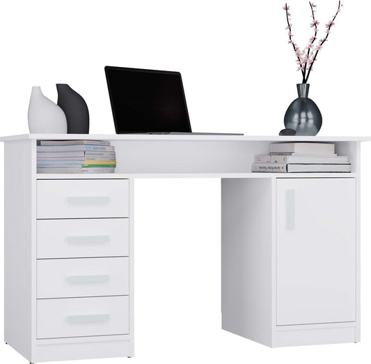 ADA - Bureau 125cm 4 tiroirs
