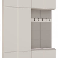 HAGA IV 2SZ2W - Ensemble d’entrée avec 2 armoires + 2 porte-manteaux 6 crochets + banc
