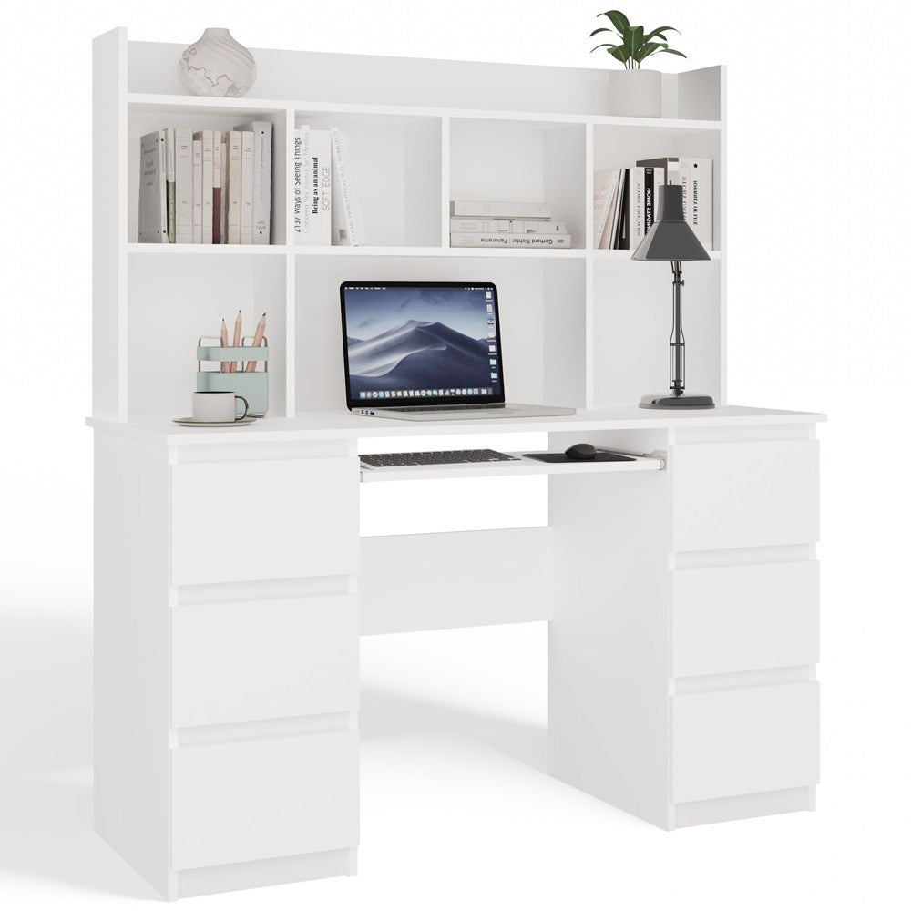 KUBA - Bureau avec étagère supérieure