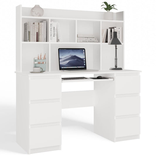 KUBA - Bureau avec étagère supérieure