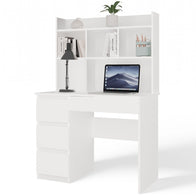 MIJAS - Bureau 4 tiroirs et 4 étagères gauche