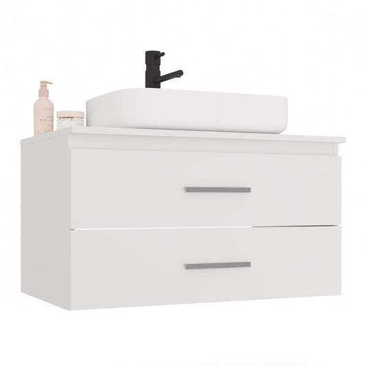 NEL - meuble de salle de bain 2 tiroirs 80cm
