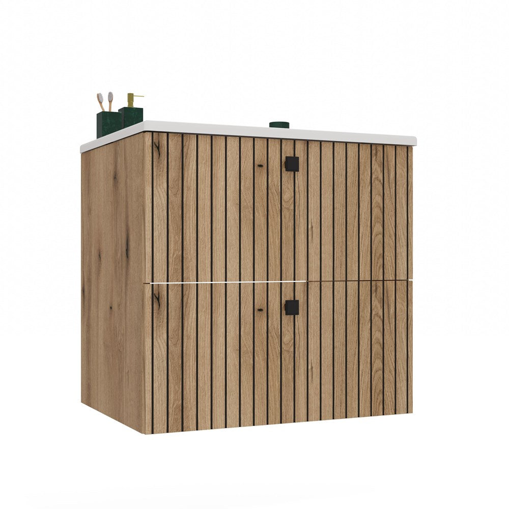TIGO - meuble de salle de bain 2 tiroirs avec vasque