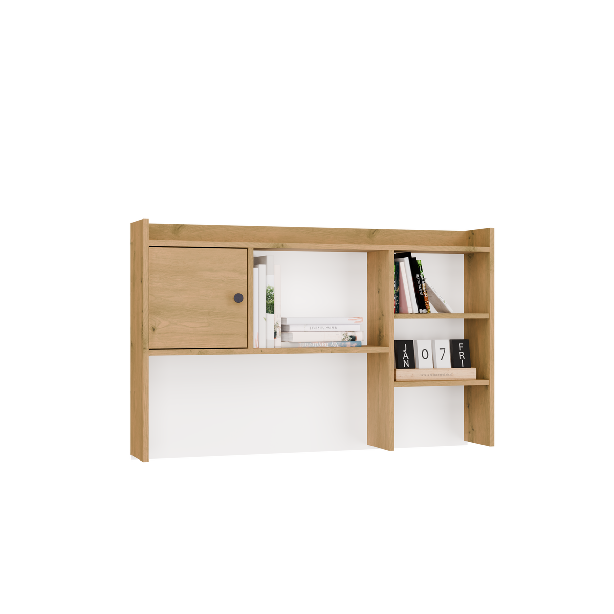 CHESTER - Rangement surélevé de bureau 120 cm - 1 porte étagères pour bureaux