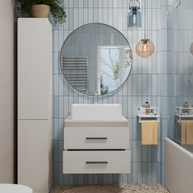 NEL 60 - meuble de salle de bain 2 tiroirs 60cm
