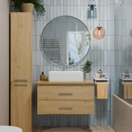 NEL 80 Meuble de salle de bain avec vasque, 2 tiroirs
