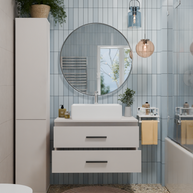NEL - meuble de salle de bain 2 tiroirs 80cm
