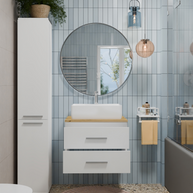 NEL 60 - meuble de salle de bain 2 tiroirs 60cm