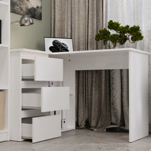 NICEA GAUCHE Bureau d’angle avec 3 tiroirs