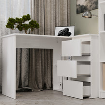 NICEA DROIT Bureau d'angle avec 3 tiroirs