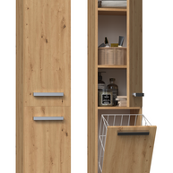 YANA - Meuble salle de bain avec panier à linge