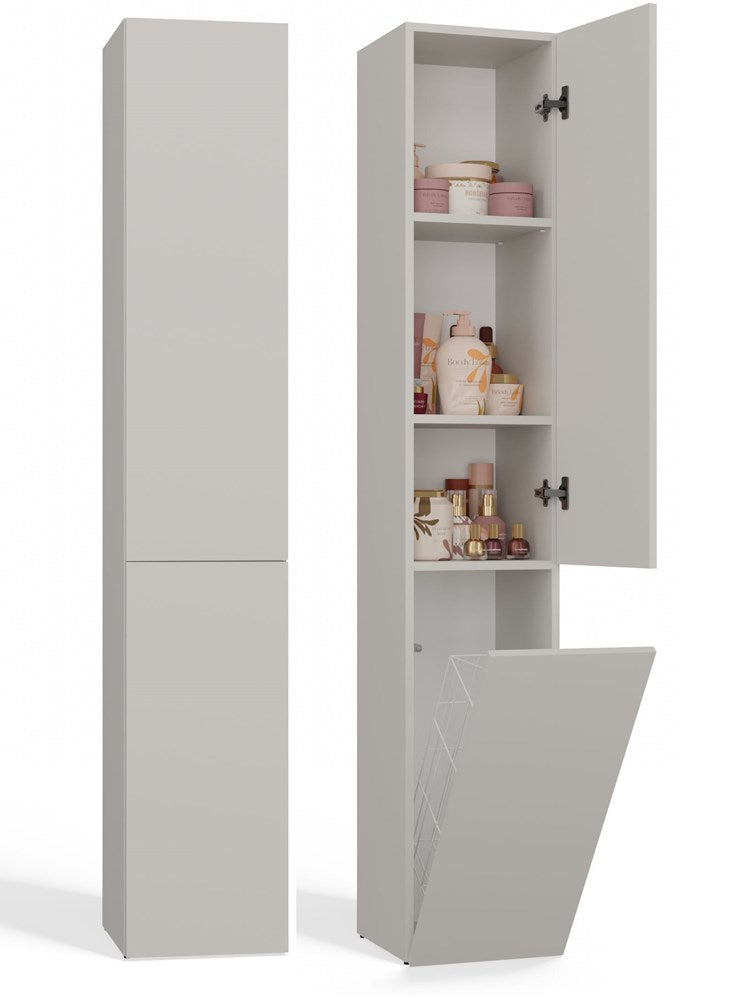 YANA - Meuble salle de bain avec panier à linge