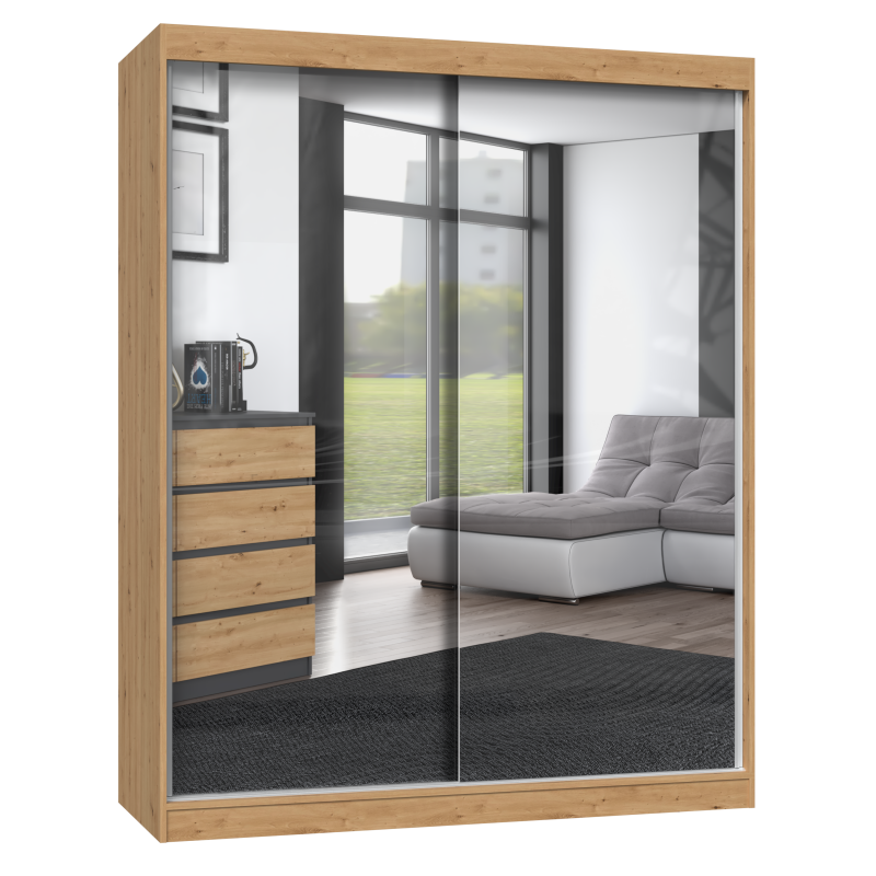 PAOLO - Armoire à deux portes coulissante