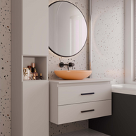 NEL - meuble de salle de bain 2 tiroirs 80cm