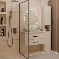NEL - meuble de salle de bain 2 tiroirs 80cm