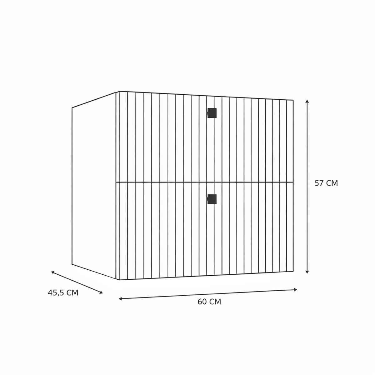 TIGO - meuble de salle de bain 2 tiroirs avec vasque