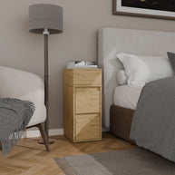 YORK - Table de chevet à 2 tiroirs pour chambre à coucher