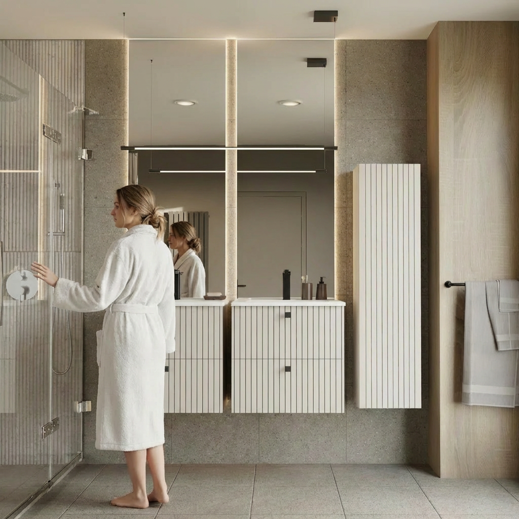 TIGO - meuble de salle de bain 2 tiroirs avec vasque